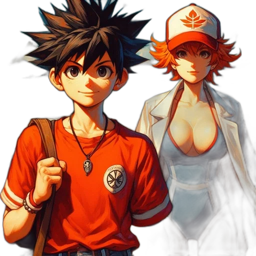 anime, comic book art, concept art, pixel art transparent PNG cut-out