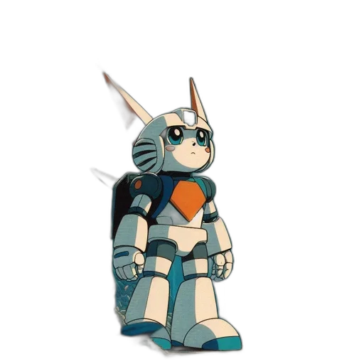 robot, dragon, staff, creature transparent PNG cut-out