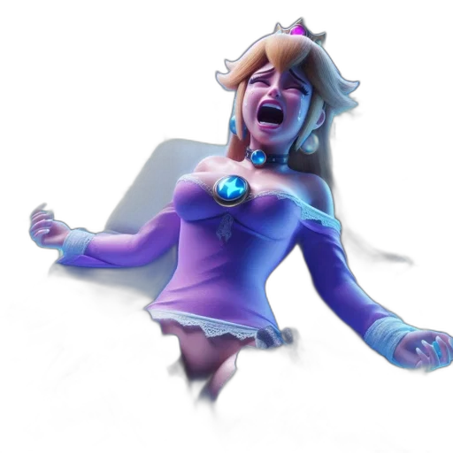 creature, crown, dress, staff transparent PNG cut-out
