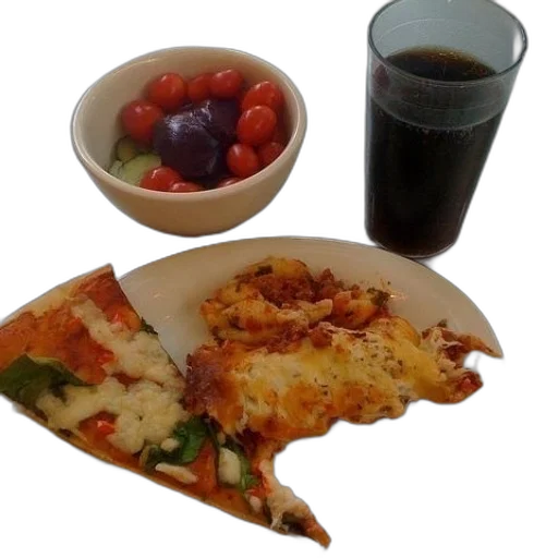 food, plate, pizza, side transparent PNG cut-out