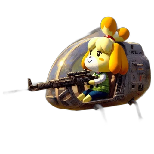 weapon, animal, staff, robot transparent PNG cut-out