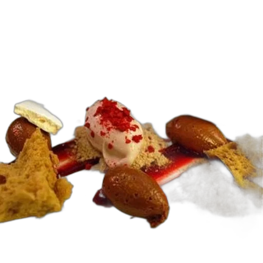 food, plate, dessert, featuring transparent PNG cut-out