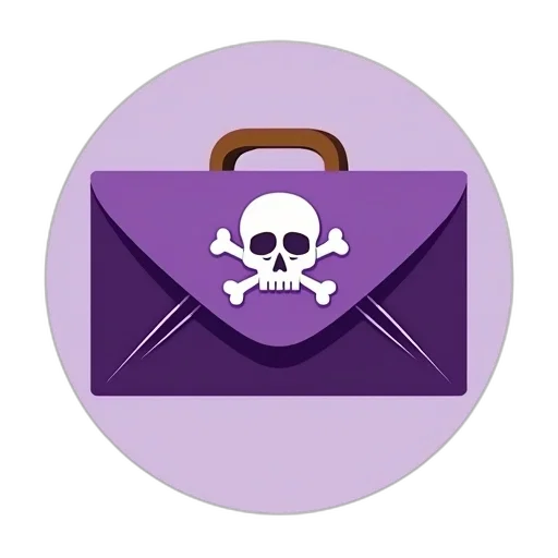 stylized, illustration, purple, envelope transparent PNG cut-out
