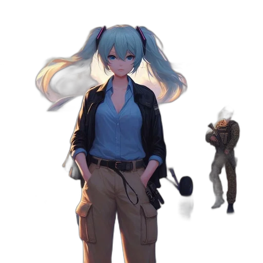 staff, jacket, weapon, creature transparent PNG cut-out