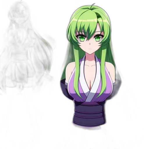 dress, concept art, anime, 3d render transparent PNG cut-out