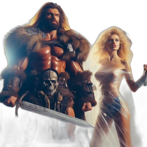 concept art, comic book art, fantasy art, 3d render transparent PNG cut-out