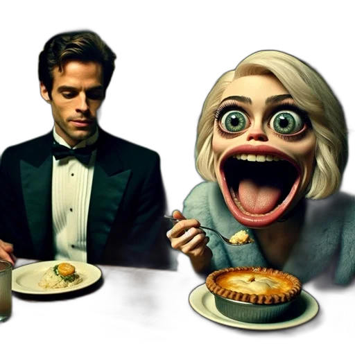 food, man, tuxedo, woman transparent PNG cut-out