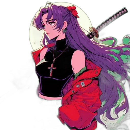 weapon, sword, staff, anime transparent PNG cut-out