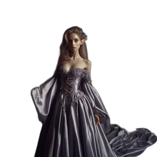 dress, photorealistic, fantasy art, 3d render transparent PNG cut-out