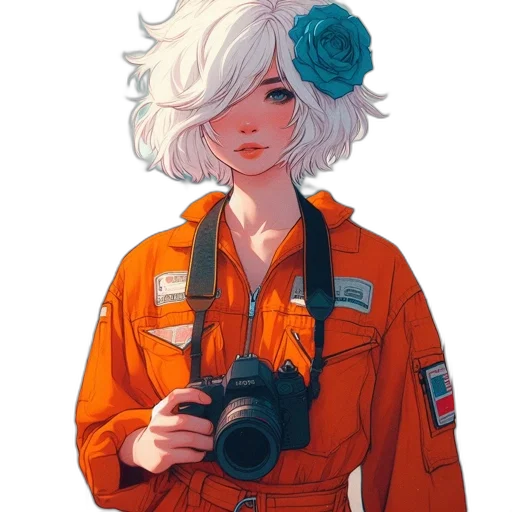 jacket, face, staff, weapon transparent PNG cut-out