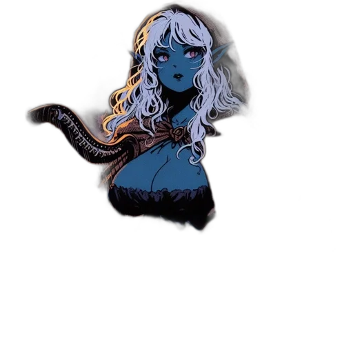 dragon, creature, staff, hair transparent PNG cut-out
