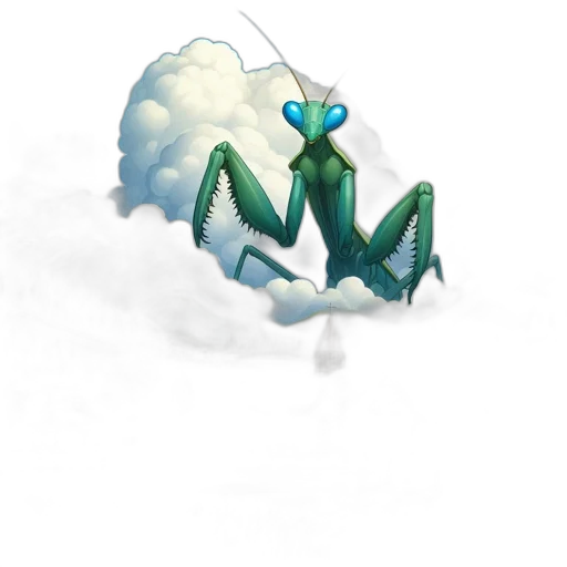 dragon, creature, staff, robot transparent PNG cut-out