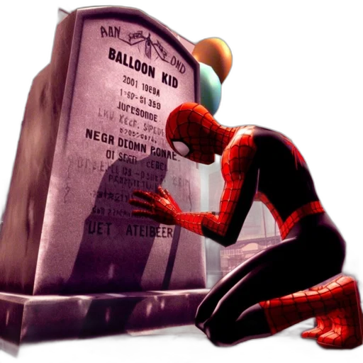 comic book art, concept art, 3d render, spider-man transparent PNG cut-out