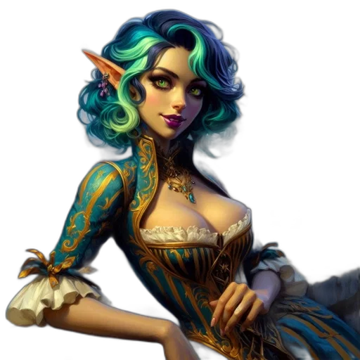 staff, dress, jewelry, fantasy art transparent PNG cut-out