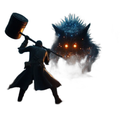 staff, creature, mask, concept art transparent PNG cut-out