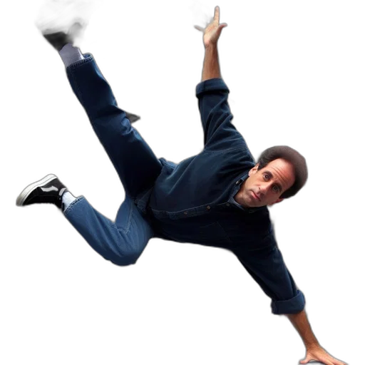 staff, shoes, jacket, hair transparent PNG cut-out