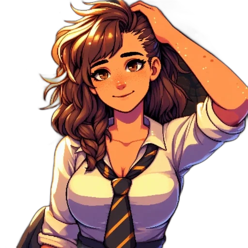 staff, face, dress, pixel art transparent PNG cut-out