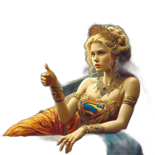 jewelry, crown, staff, dress transparent PNG cut-out