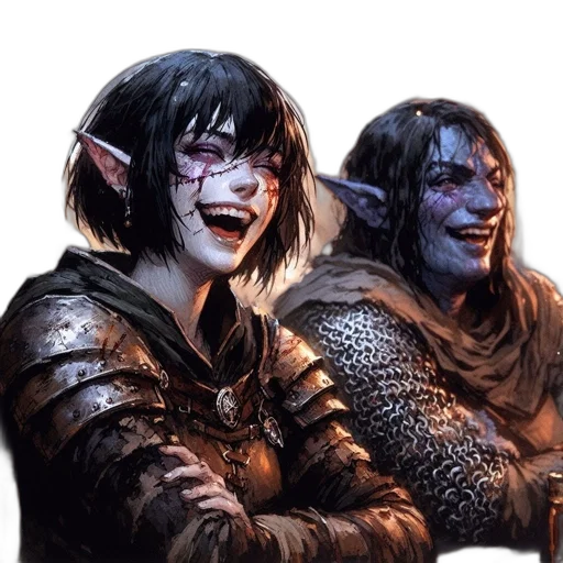 fantasy art, concept art, comic book art, photorealistic transparent PNG cut-out