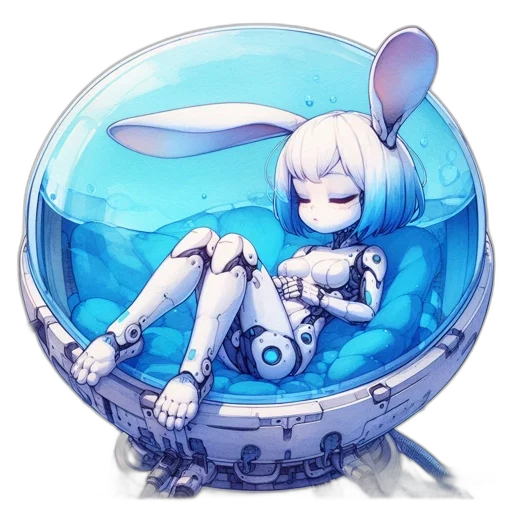 robot, pixel art, concept art, cyberpunk transparent PNG cut-out