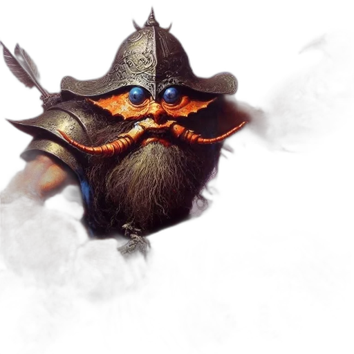 mask, dragon, staff, crown transparent PNG cut-out