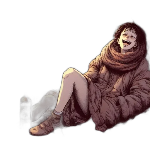 jacket, mask, face, creature transparent PNG cut-out