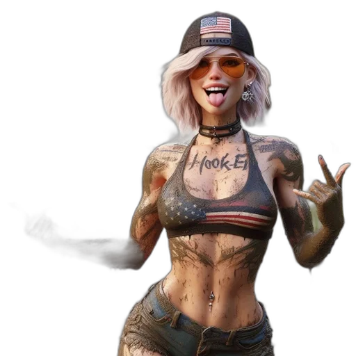 concept art, photorealistic, cyberpunk, 3d render transparent PNG cut-out