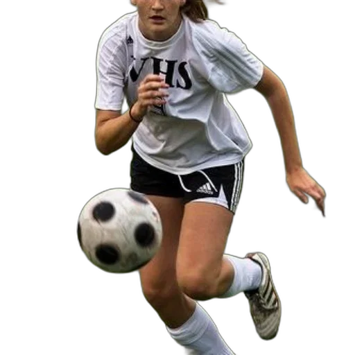 photorealistic, female, soccer, player transparent PNG cut-out