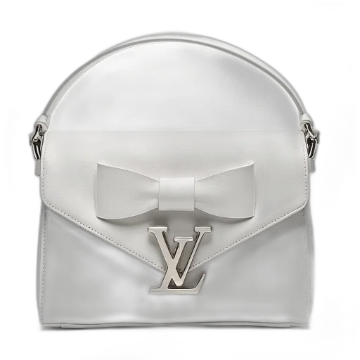 louis, vuitts, white, leather transparent PNG cut-out
