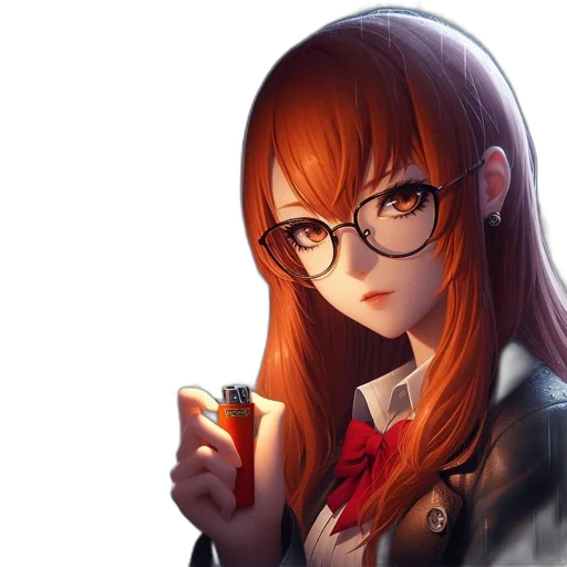 jacket, face, staff, weapon transparent PNG cut-out