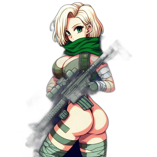weapon, pixel art, cyberpunk, anime transparent PNG cut-out