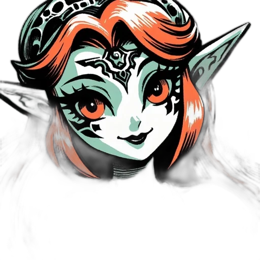 mask, face, staff, fantasy art transparent PNG cut-out