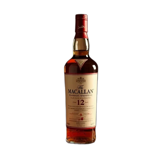 bottle, 3d render, macallan, year transparent PNG cut-out