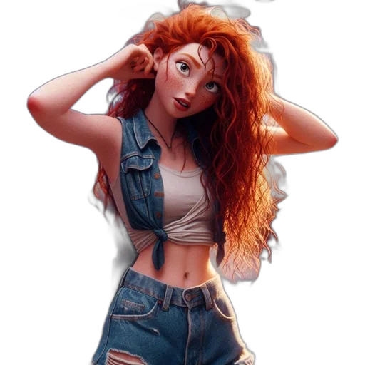 jacket, dress, hair, fantasy art transparent PNG cut-out