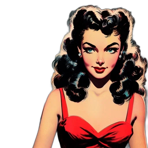 dress, comic book art, cartoon, photorealistic transparent PNG cut-out