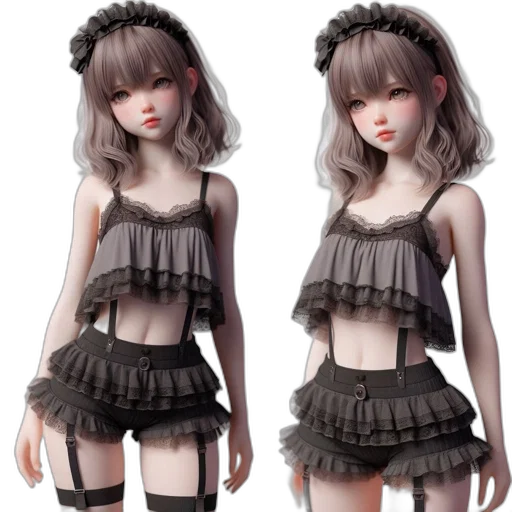 dress, 3d render, concept art, fantasy art transparent PNG cut-out