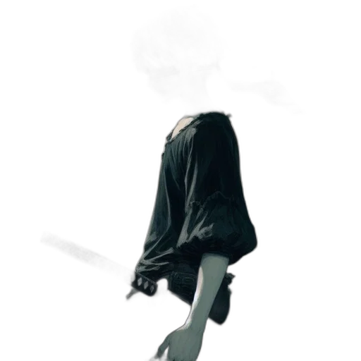 jacket, umbrella, staff, robot transparent PNG cut-out