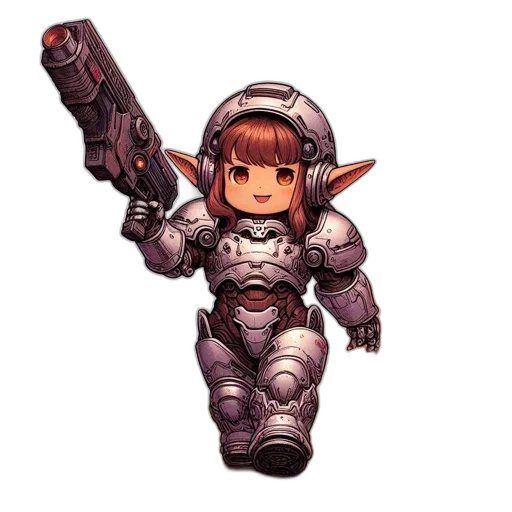 robot, weapon, staff, sword transparent PNG cut-out