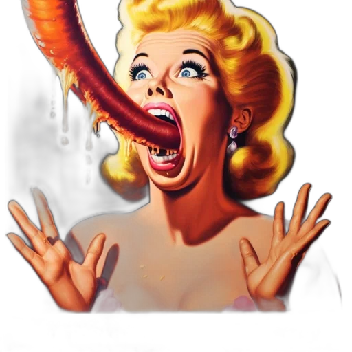 creature, poster, promotes, humorous transparent PNG cut-out