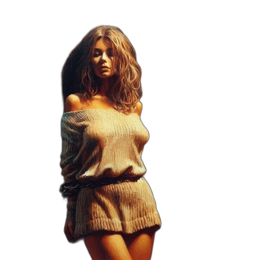 dress, hair, jacket, face transparent PNG cut-out