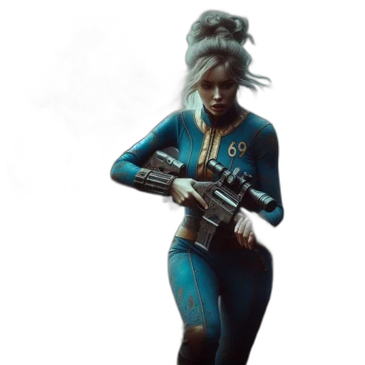 weapon, robot, jacket, concept art transparent PNG cut-out