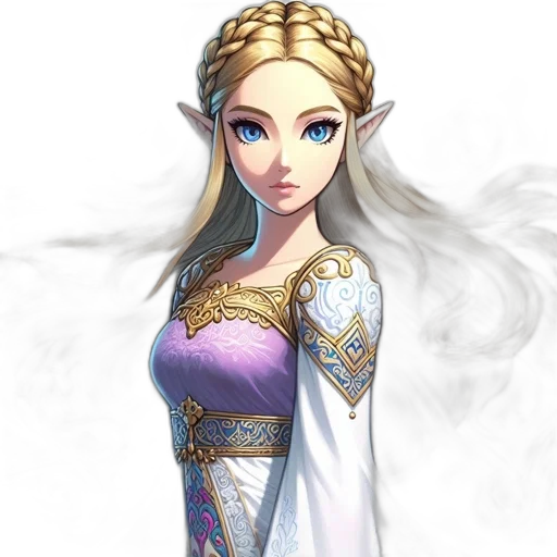 dress, staff, jewelry, crown transparent PNG cut-out