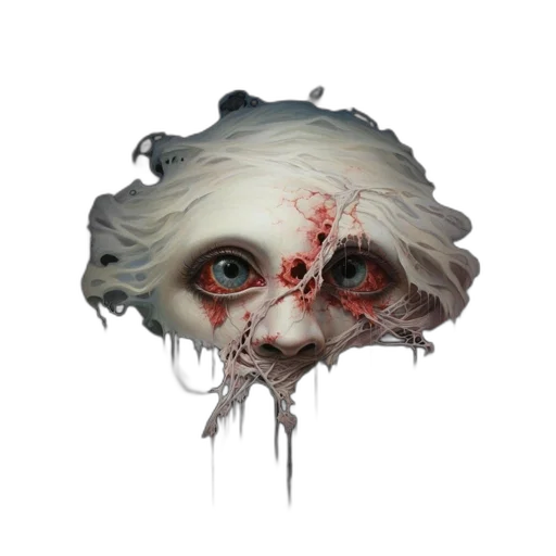 face, mask, creature, hair transparent PNG cut-out