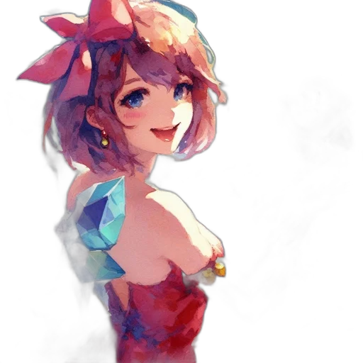 dress, crown, staff, flower transparent PNG cut-out