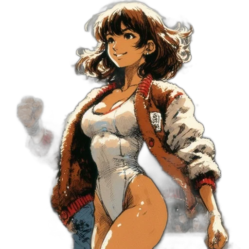 jacket, dress, comic book art, concept art transparent PNG cut-out