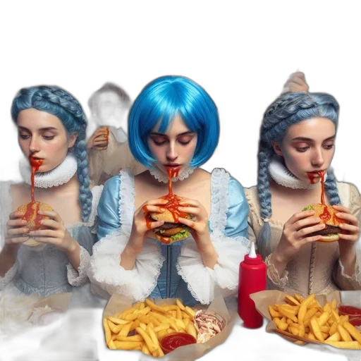 food, dress, concept art, cyberpunk transparent PNG cut-out