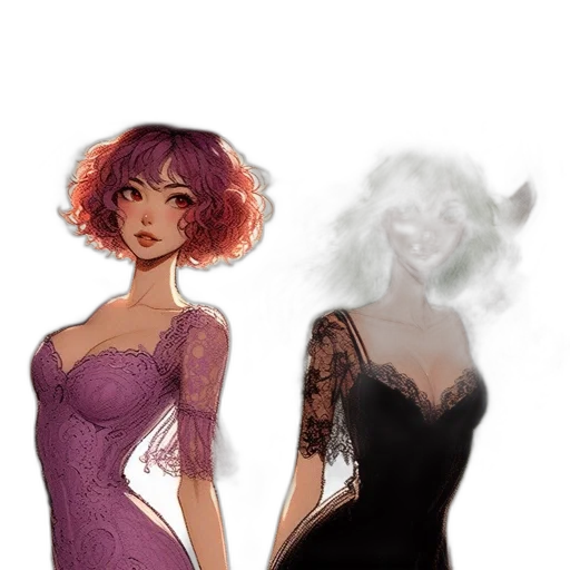 dress, concept art, fantasy art, comic book art transparent PNG cut-out