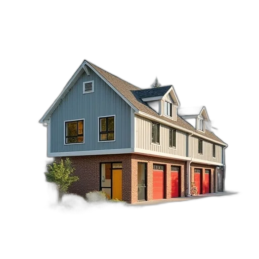 building, 3d render, concept art, photorealistic transparent PNG cut-out