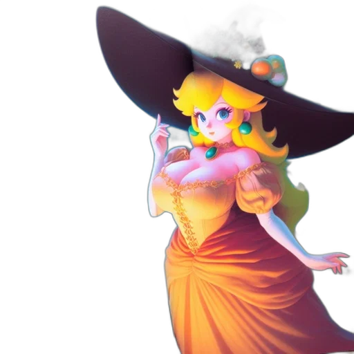 dress, staff, hat, concept art transparent PNG cut-out