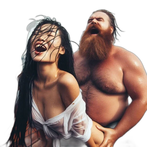 hair, creature, mask, face transparent PNG cut-out